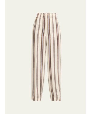 A.L.C. Tyler Stripe Linen Pants - Natural