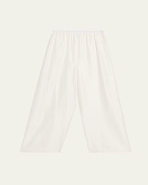 Eskandar Linen Flared Pants - Natural