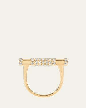 Graziela Gems 18K Diamond Cavaletti Ring - Natural