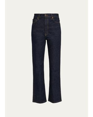 KHAITE Abigail Straight-Leg Ankle Jeans - Blue