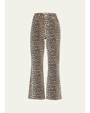 Ganni Betzy Cropped Bootcut Jeans - Multicolor