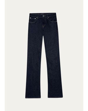 Haikure Chewy Mid-Rise Flared Slit Jeans - Blue