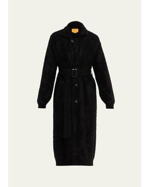Guest In Residence Grizzly Cashmere Long Belted Coat - Black