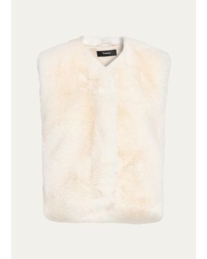 Theory Faux Fur Vest - Natural