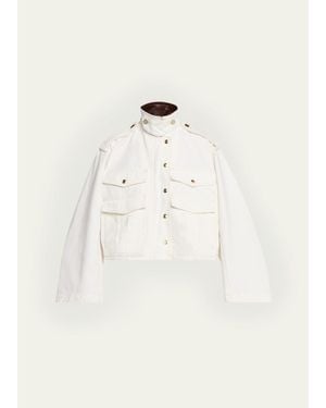 RÙADH The Henderson Oversized Cotton Canvas Jacket - Natural