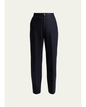 Setchu Flannel Straight Leg Pants - Blue