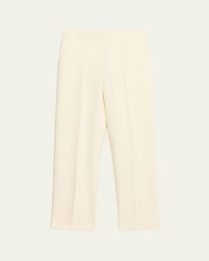 Proenza Schouler Zee Tapered Wool Scuba Pants - Natural