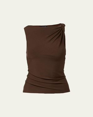 Veronica Beard Otessa Knit Top - Brown