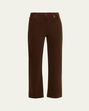 FRAME Le Sleek Straight Corduroy Jeans - Brown