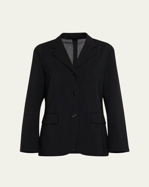 6397 Relaxed Wool Sporting Coat - Black