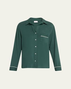 Pour Les Femmes Bamboo-Knit Pajama Set - Green