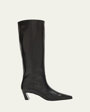 Stuart Weitzman Stassi Leather Knee-High Boots - Black