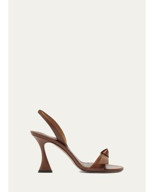 Alexandre Birman 60Mm Clarita Leather Slingback Sandals - Natural