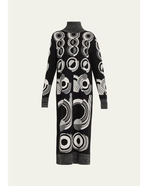 Libertine Sonia Cashmere Turtleneck Midi Dress - White