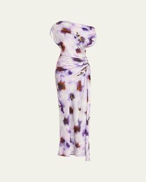 A.L.C. Poppy One-Shoulder Satin Midi Dress - Pink