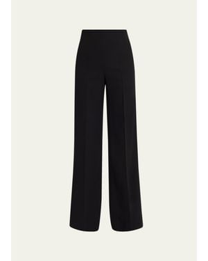 Akris Double-Face Wool Bootcut Pants - Black