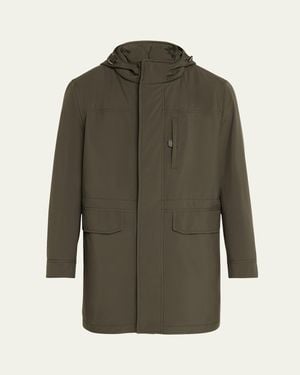 Brioni Hooded Field Jacket - Green