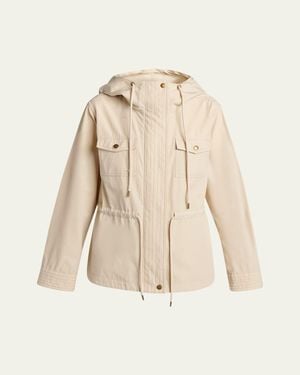 Moncler Genius Serin Hooded Cotton-Blend Parka - Natural