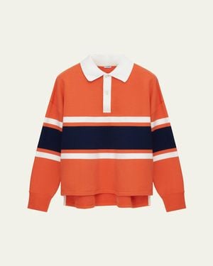 Loewe Multi-Stripe Long-Sleeve Rugby Shirt - Orange