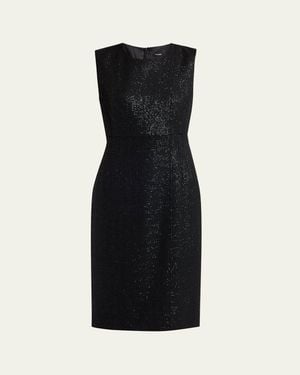 Kiton Sequined Sleeveless Sheath Dress - Black