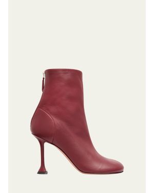 AMINA MUADDI 95Mm Iris Leather Booties - Red