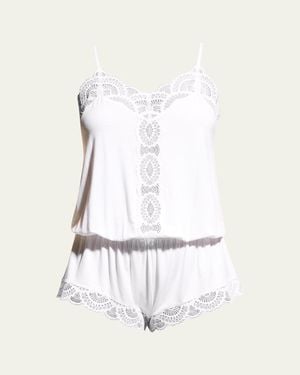 Eberjey Mariana Romper - White