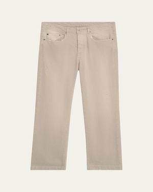 Massimo Alba Cotton Bull Straight Leg Five-Pocket Pants - Natural