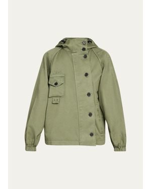 Loewe Utility Short Parka Jacket - Green
