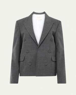 JW Anderson Double Breasted Tailored Wool Jacket - Gray