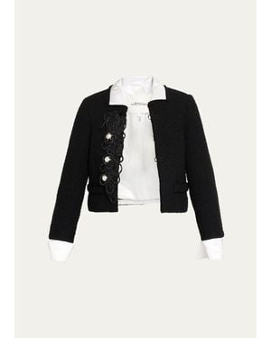 Marc Jacobs Tweed Virgin-Wool Blend Jacket - Black