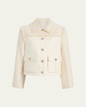 Cinq À Sept Liliana Braided Tweed Jacket - Natural