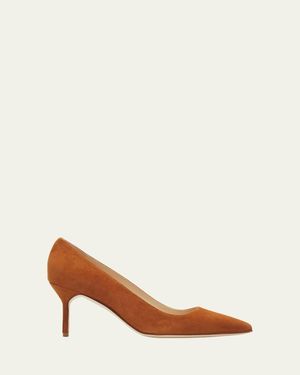 Manolo Blahnik 70Mm Bb Suede Pumps - Brown