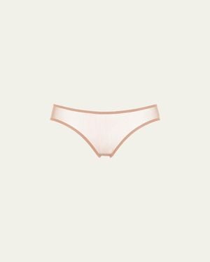 Eres Bambin Low-Rise Stretch Tulle Briefs - Natural