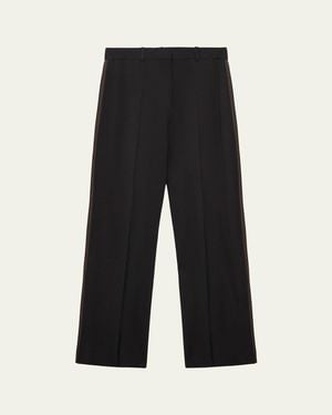 Loewe Side-Stripe Straight-Leg Pants - Black