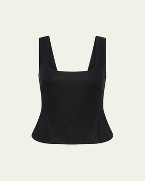 Posse Rosalie Linen Tank Top - Black