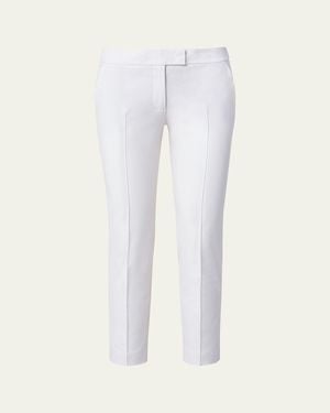 Akris Punto Frankie Stretch-Cotton Pants - White