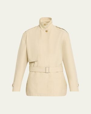 Vince Cotton-Blend Short Jacket - Natural