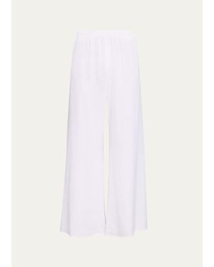 Jonathan Simkhai Roni Satin Wide-Leg Pants - White