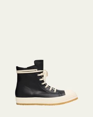 Rick Owens ハイトップ レザースニーカー Rick Owens - レザーハイトップスニーカー をオンライン購入