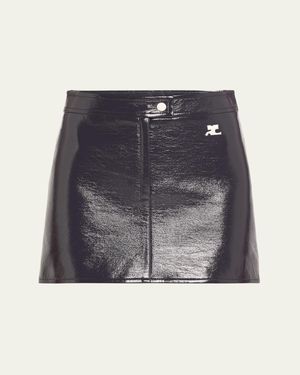 Courreges Vinyle Reedition Mini Skirt - Blue