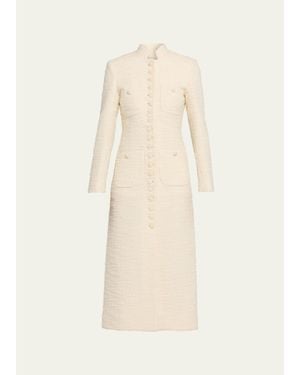 LIBEROWE Boucle Single-Breasted Imperial Coat - Natural