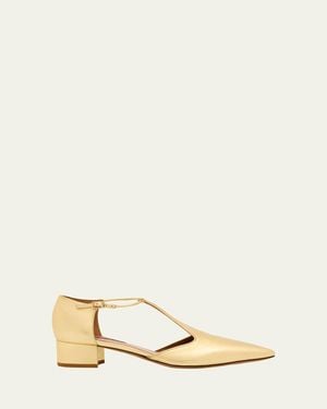 Emme Parsons Mary Jane Ballerina Pumps - Natural