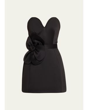 Marc Jacobs Satin Daisy Belted Dress - Black