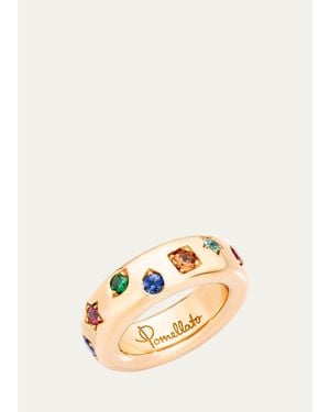 Pomellato Iconica Color Slim 18K Multi-Stone Ring, Size 51 - Natural