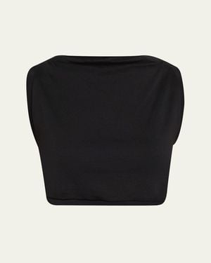 A.L.C. Mae Cropped High-Neck Top - Black