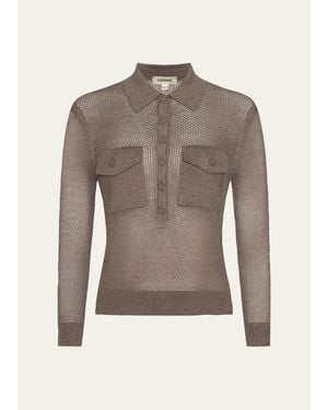 L'Agence Carine Cashmere-Blend Sweater - Gray