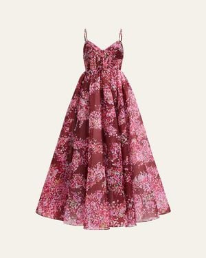 Aje. Fortuna Floral Sleeveless Maxi Dress - Red