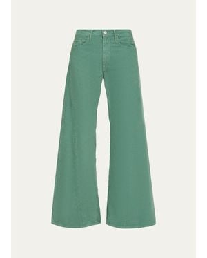 Mother The Lemon Twist Wide-Leg Pants - Green