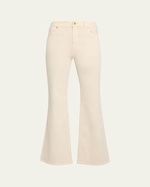 Kobi Halperin Rosie Flare-Leg Stretch Cotton Pants - Natural