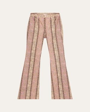 Cinq À Sept Pepper Paisley Flare Jeans - Pink
